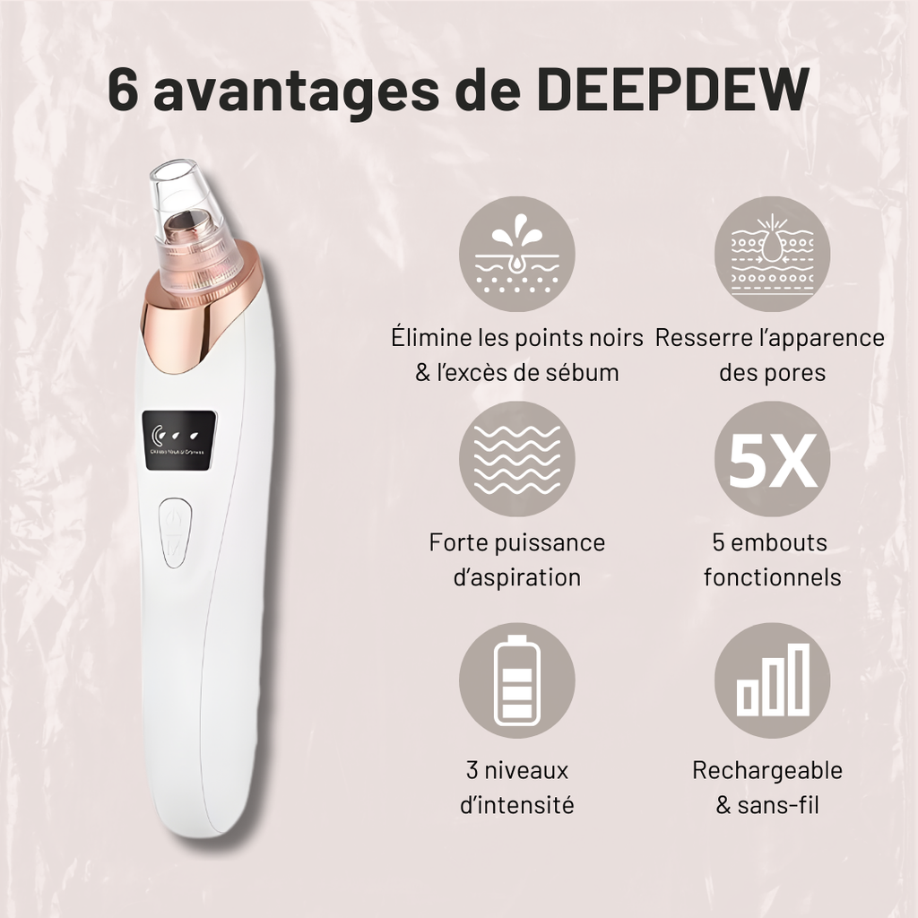 Aspirateur dermatologique pour points noirs